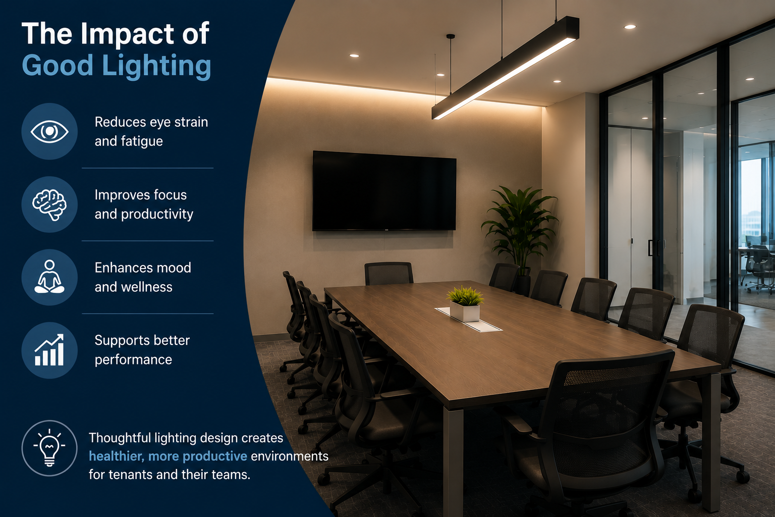 How Lighting Impacts Workplace Productivity And Tenant Experience